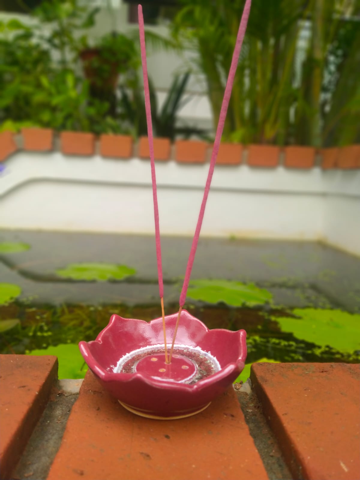 unique-and-eye-catching-red-color-lotus-incense-stick-holder-from-pondicherry-aura-experience-store