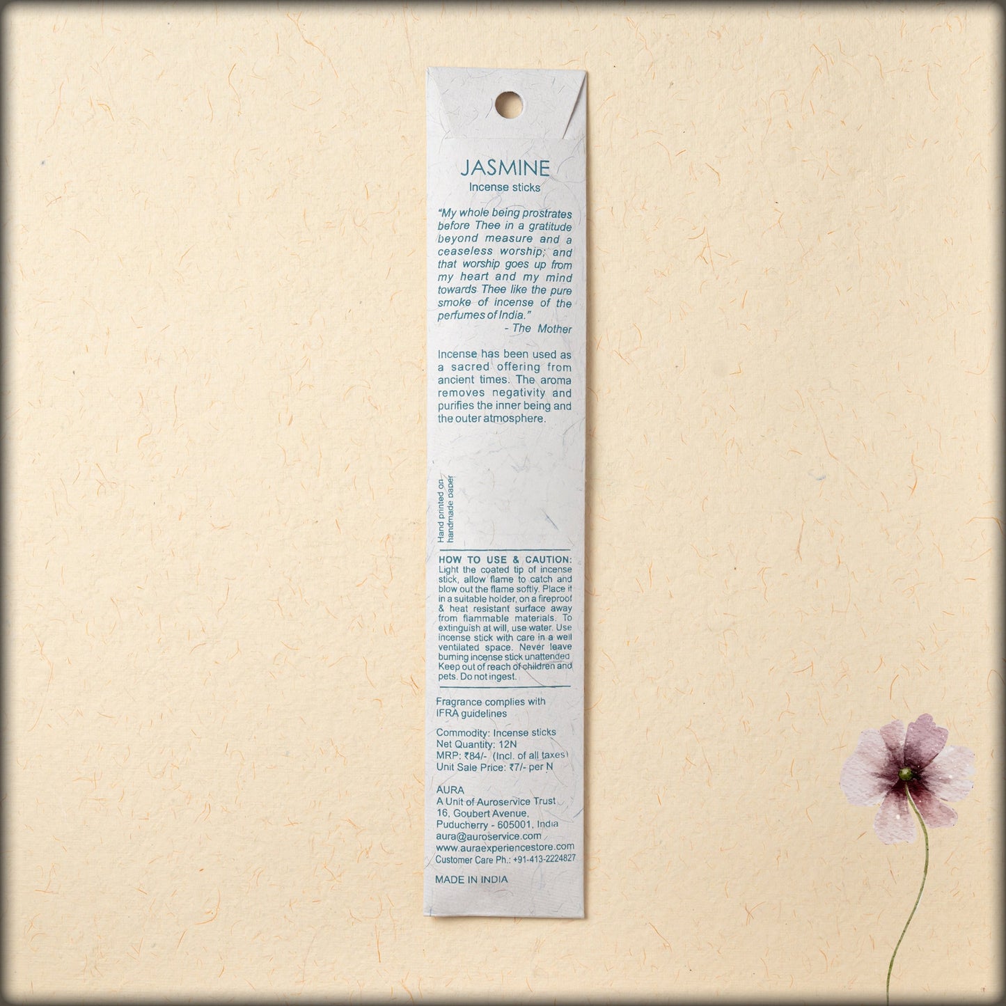 online-shopping-handmade-jasmine-incense-sticks-with long-lasting-aroma-available-in-aura-store-pondicherry