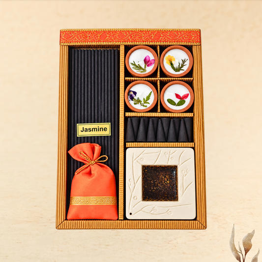 aura handmade fragrance gift box set of 5 - festive gift hamper
