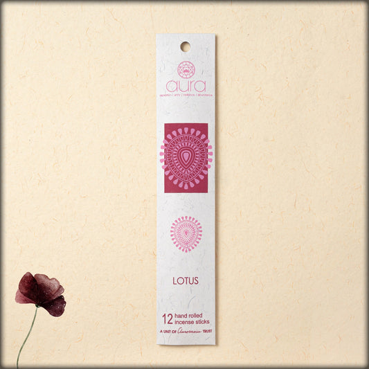 Online-Shopping-Handcrafted-Lotus -Incense-Sticks-with-Natural-Floral Fragrance-at-aura-experience-store-pondicherry