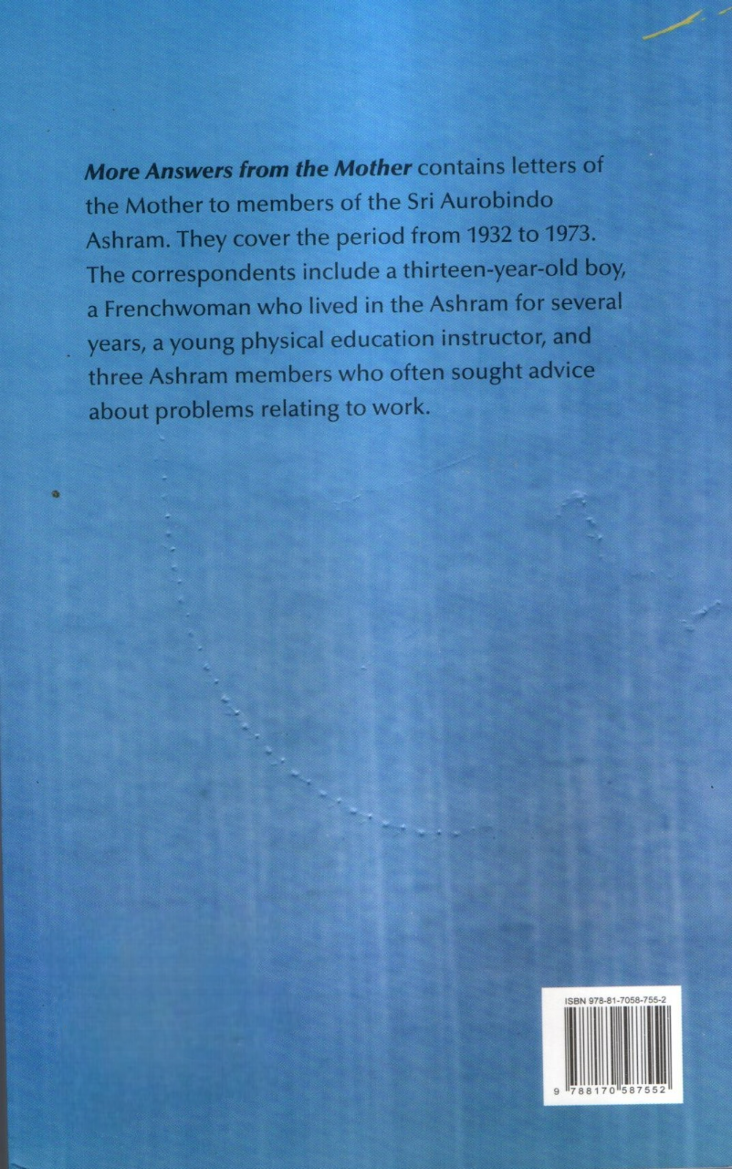 More Answers From The Mother - Sri Aurobindo Ashram Pondicherry