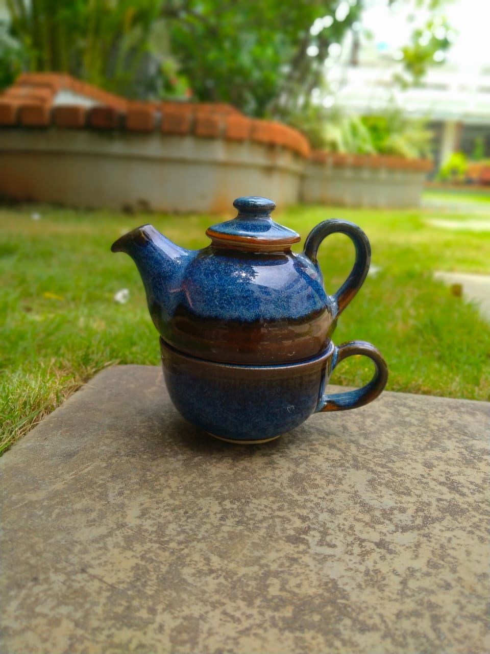 Hand Painted Ceramic Single Tea Pot Kettle Set