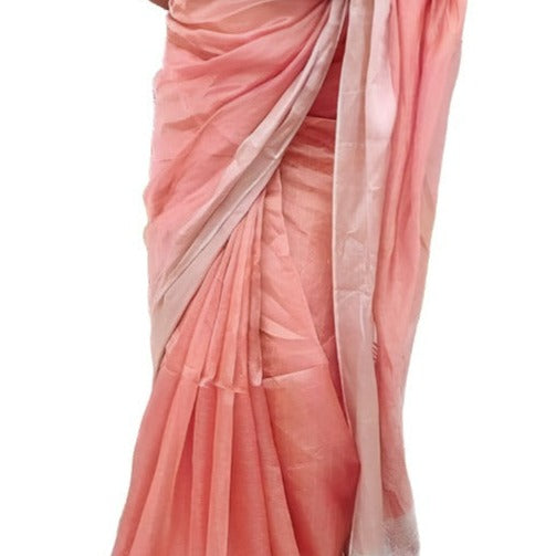 online-shopping-pink-handloom-cotton-linen-saree-perfect-fit-for-any-type-of-body-from-aura-experience-store-pondicherry