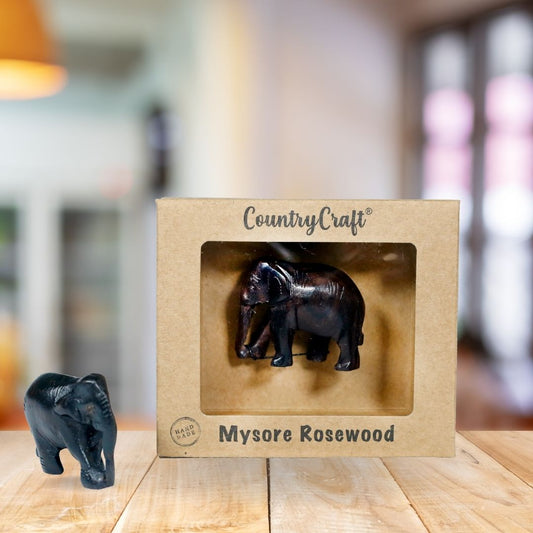 Mysore Rosewood Elephant 4 cm Showpiece