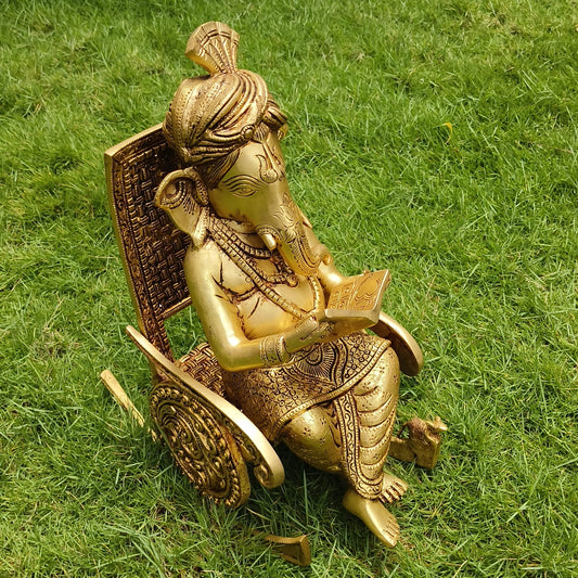 online-shopping-brass-rocking-chair-ganesha-at-aura-experience-store-pondicherry