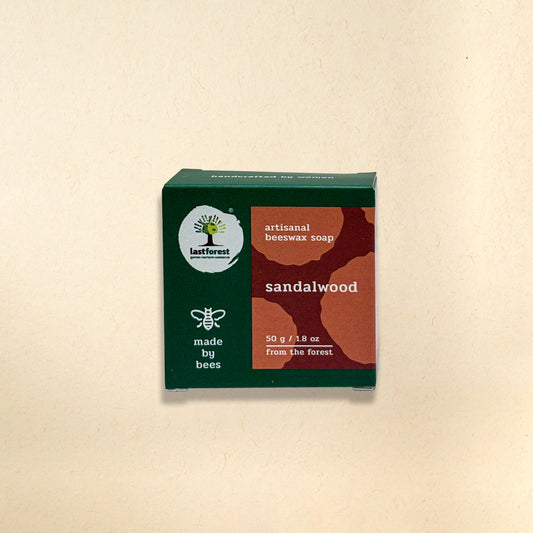 handmade natural artisanal sandalwood beewax soap for everyday personal care available at aura store puducherry