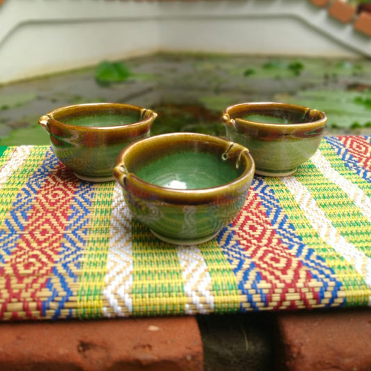 Handmade Ceramic Serving Cut Bowls - Set of 3