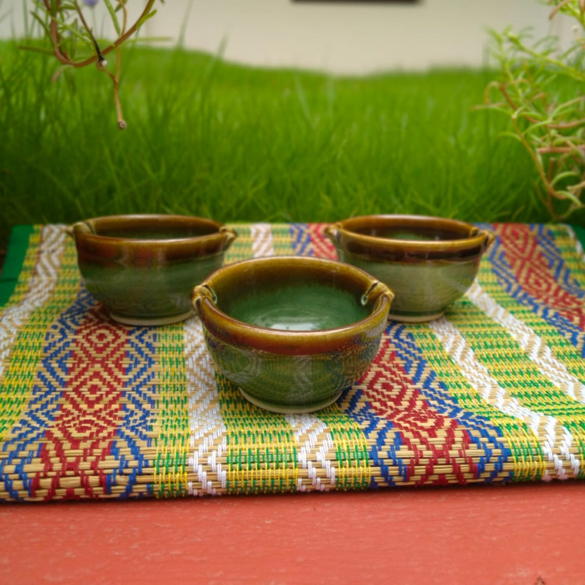 Handmade Ceramic Serving Cut Bowls - Set of 3