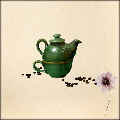 aura one cup tea pot (OLIVE GREEN)