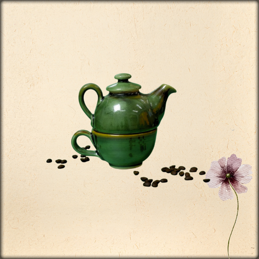 aura one cup tea pot (OLIVE GREEN)