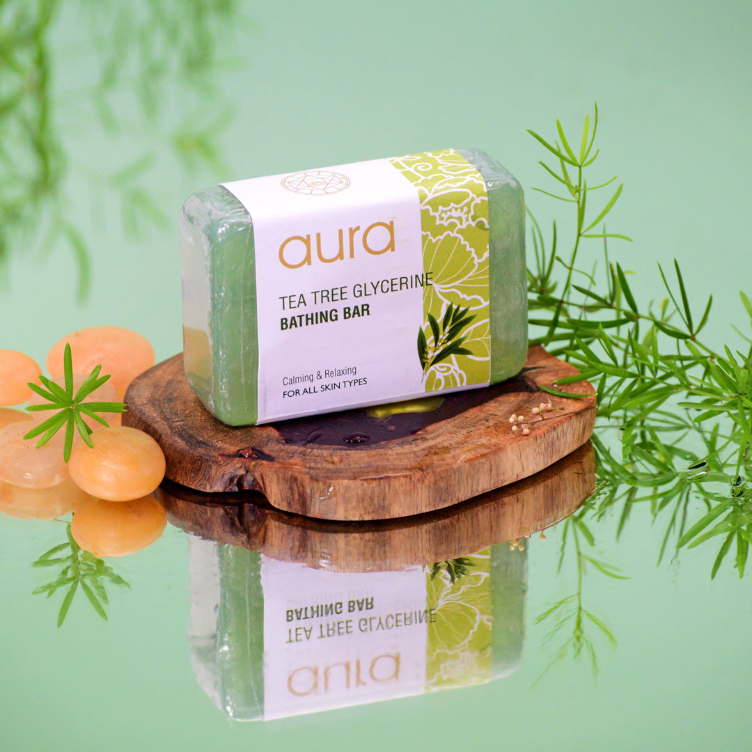 Tea Tree Glycerin Bathing Bar for Spa by Aura Pondicherry