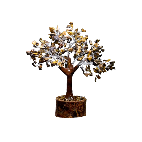 Crystal Stone Tree Tigereye Showpiece for Home  Decoration