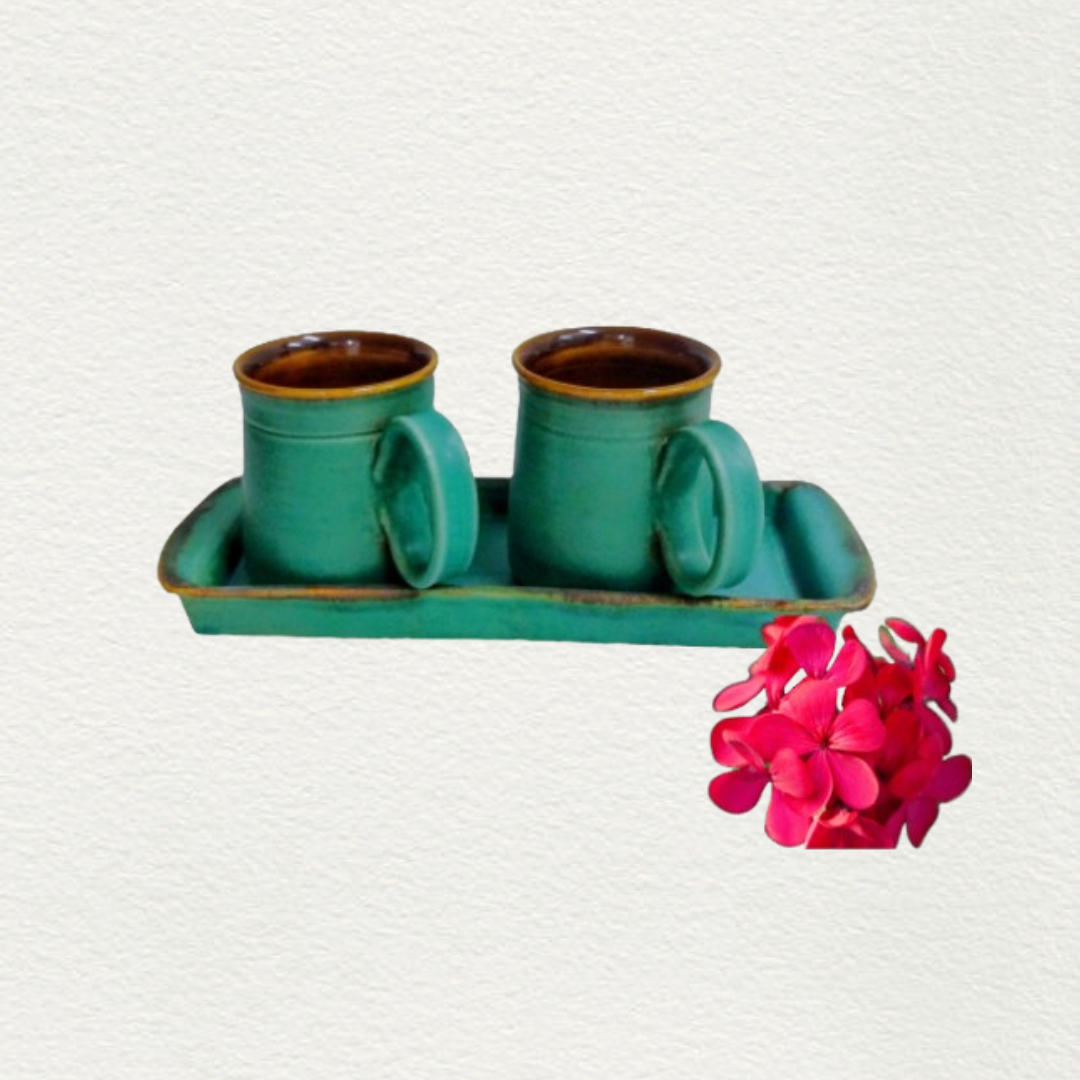 online shopping turquoised handmade pottery from aura experience store pondicherry
