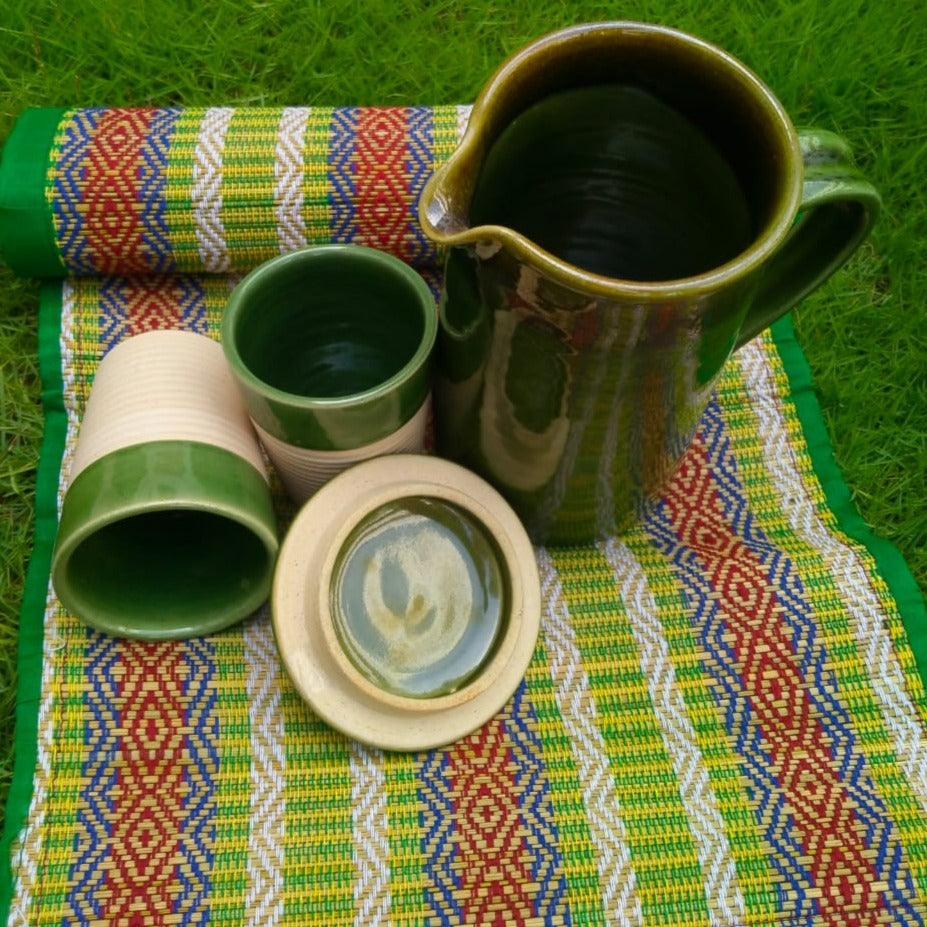 stylish-light-weight-ceramic-water-jug-with-a-perfect-glass-set-which-will-be-perfect-in-your-dining-set-in-aura-experience-store-pondicherry