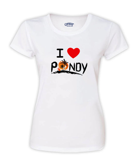 Pondy Women White T-Shirt