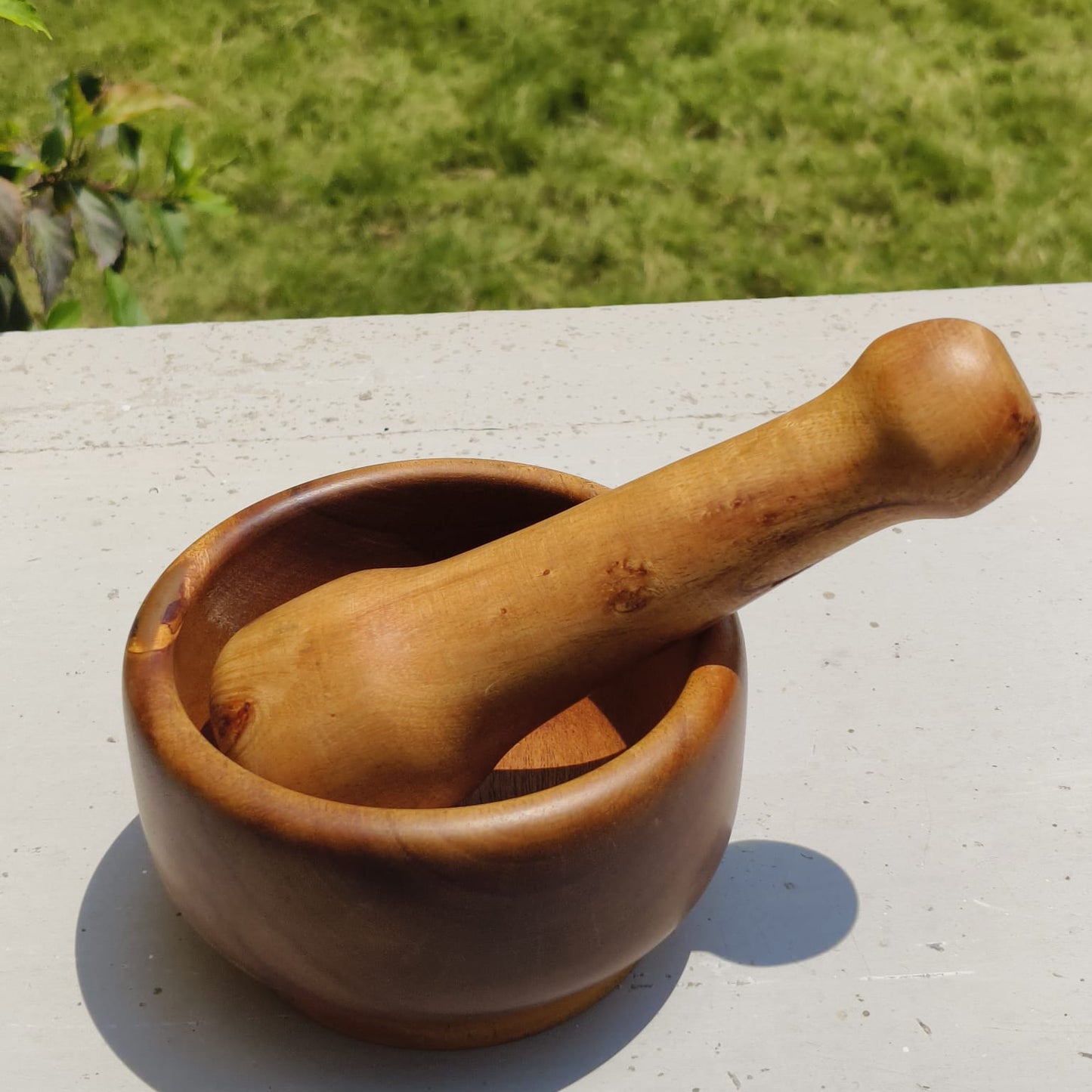 Handmade Auro Wooden Mortar Pestle Kitchen Masher