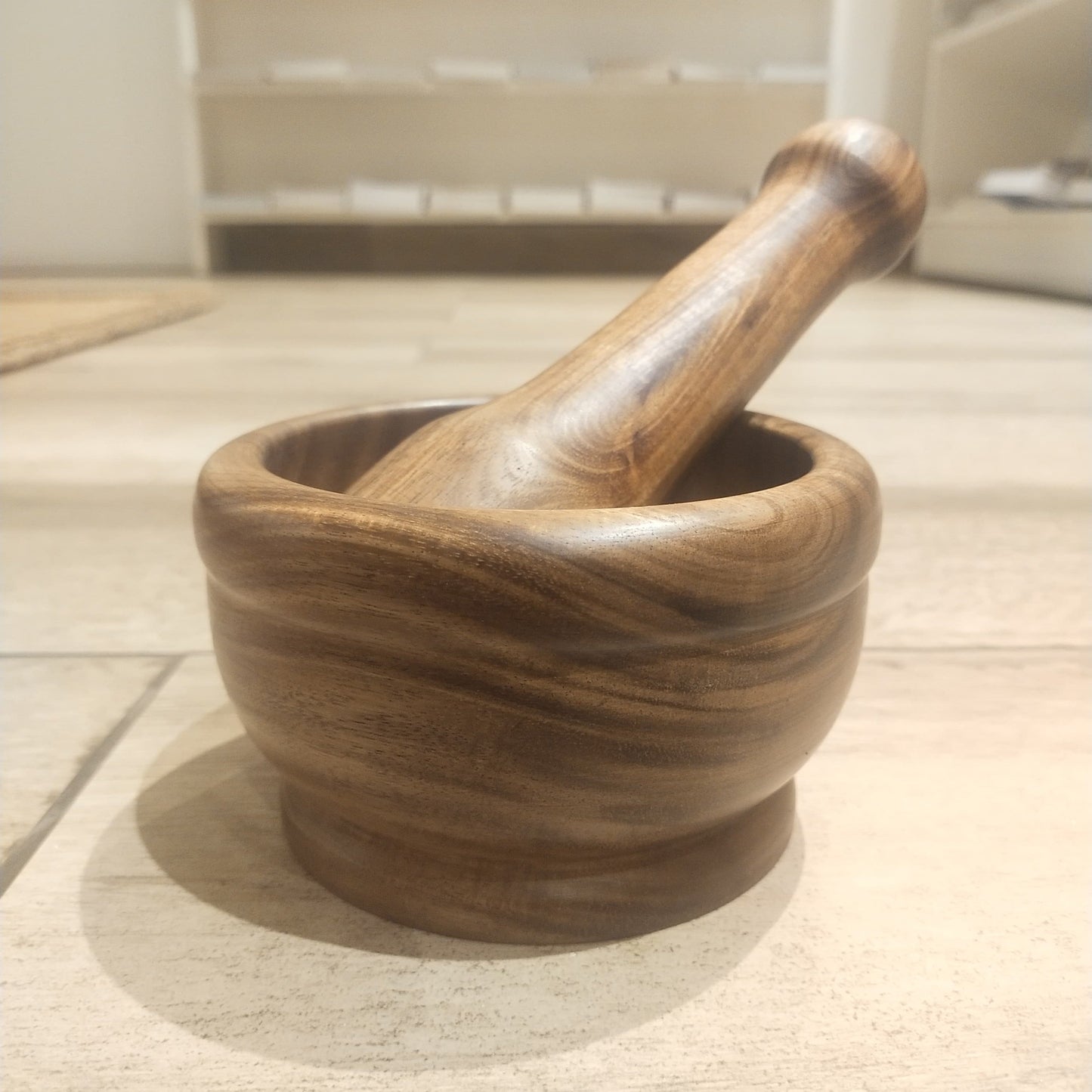 Handmade Auro Wooden Mortar Pestle Kitchen Masher