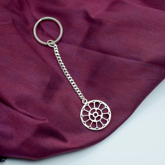 shop the mother symbol silver key chain from sri aurobindo ashram pondicherry marketed by aura store