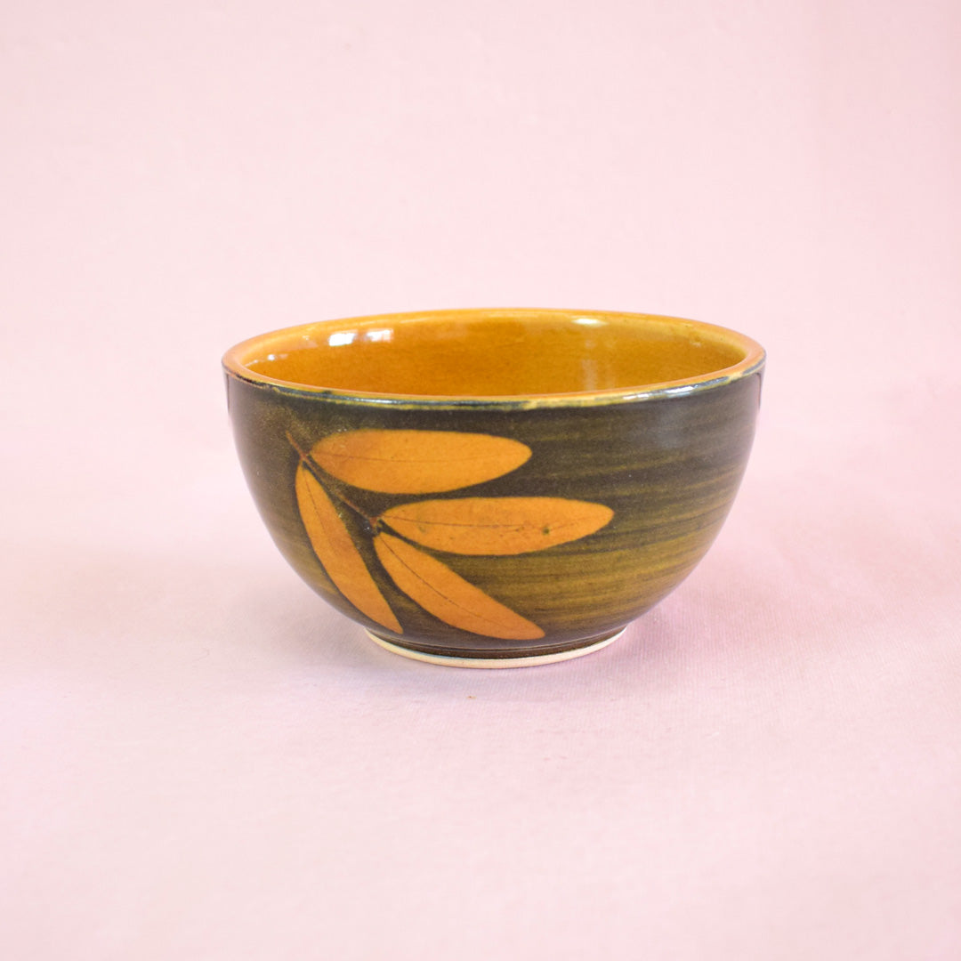 hand-made-ceramic-bowl-with-nice-nut-leaf-hand-painted-pottery-in-aura-stpore-pondicherry