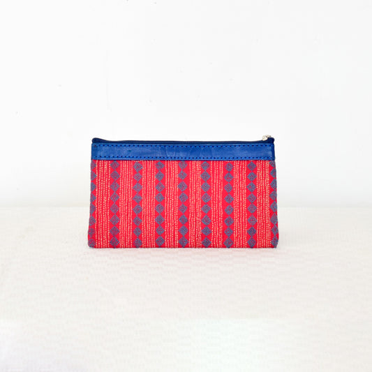 red color handmade kantha pouch