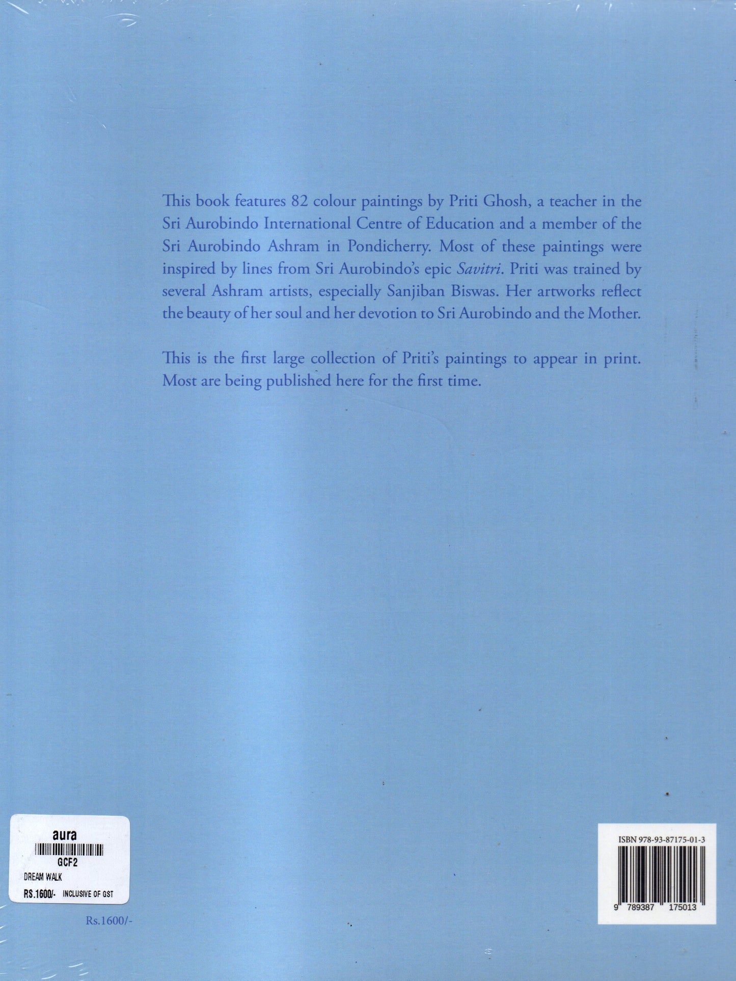 dream walk - book cover back page