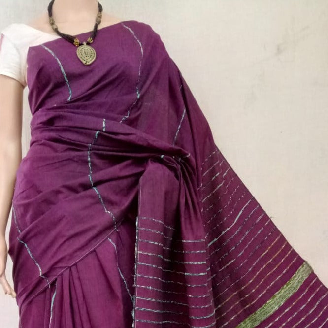 wine color khesh saree product photo